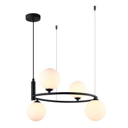 Lampa wisząca poczwórna Amily MDM-3974/4 BK czarna Italux