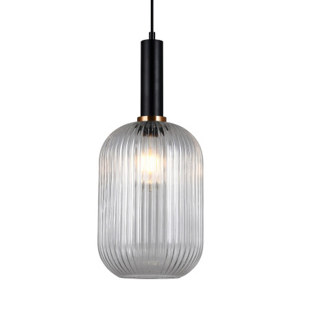 Lampa wisząca pojedyncza Antiola PND-5588-1L-BK+CL czarna Italux