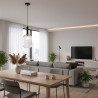 Lampa wisząca pojedyncza Antiola PND-5588-1L-BK+CL czarna Italux