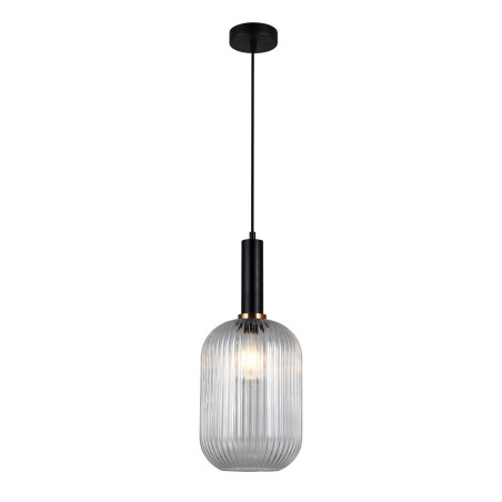Lampa wisząca pojedyncza Antiola PND-5588-1L-BK+CL czarna Italux