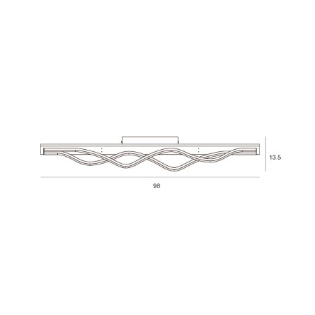 Plafon podwójny Conato PLF-23848-30W-BK-GD czarny piaskowany Italux