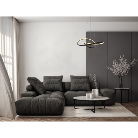 Lampa wisząca pojedyncza Consa PND-19221C-BK czarna Italux