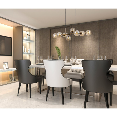 Lampa wisząca 8-punktowa Erimida PND-2244-8A-GD mosiężna Italux