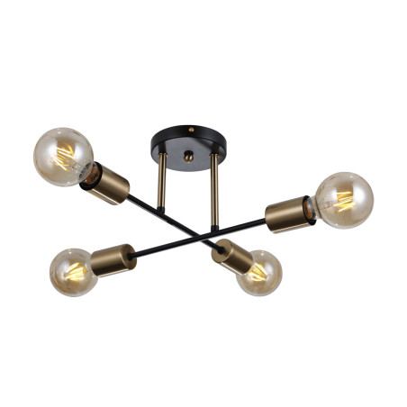 Lampa wisząca poczwórna Formio PND-4052-4-BL-HBR czarny mat Italux