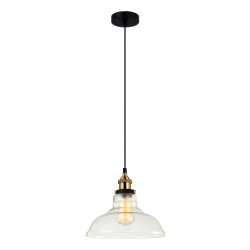 Lampa wisząca pojedyncza Hubert MDM-2381/1 czarna Italux