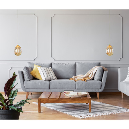Lampa wisząca pojedyncza Huelto PND-22112132-1A-CHPN złoty szampański Italux