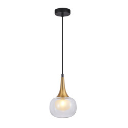 Lampa wisząca pojedyncza Konila PND-99709-1-BRO-CL mosiężna Italux