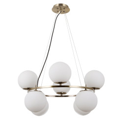 Lampa wisząca 8-punktowa Larosa PND-33453-4-4-ABR brąz antyczny Italux