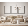 Lampa wisząca 8-punktowa Larosa PND-33453-4-4-ABR brąz antyczny Italux