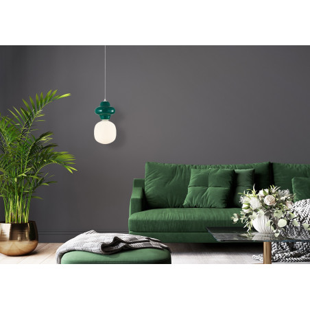 Lampa wisząca pojedyncza Latera PND-94331-1S-GRE zielona Italux