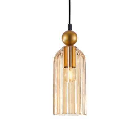 Lampa wisząca pojedyncza Narisa PND-74839-1-GD-AMB złota Italux