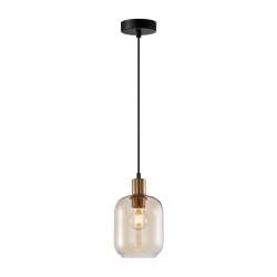 Lampa wisząca pojedyncza Norlis PND-54738A-1-BRO-AMB złota Italux