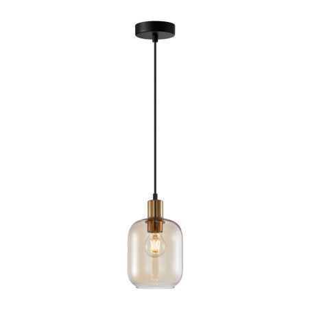 Lampa wisząca pojedyncza Norlis PND-54738A-1-BRO-AMB złota Italux