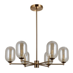 Lampa wisząca 6-punktowa Perano PND-4215-6-HBR brąz antyczny Italux