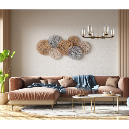 Lampa wisząca 6-punktowa Perano PND-4215-6-HBR brąz antyczny Italux
