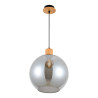 Lampa wisząca pojedyncza Potan PND-67497-WO-SG drewniana Italux
