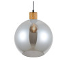 Lampa wisząca pojedyncza Potan PND-67497-WO-SG drewniana Italux