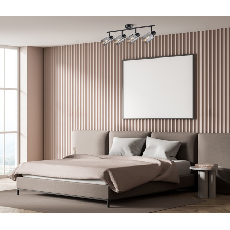 Reflektor poczwórny Santia SPL-65342-4-BK-SG czarny Italux