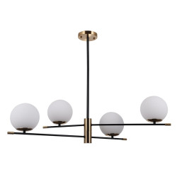 Lampa wisząca poczwórna Stelia PND-43660-4 czarny mat Italux