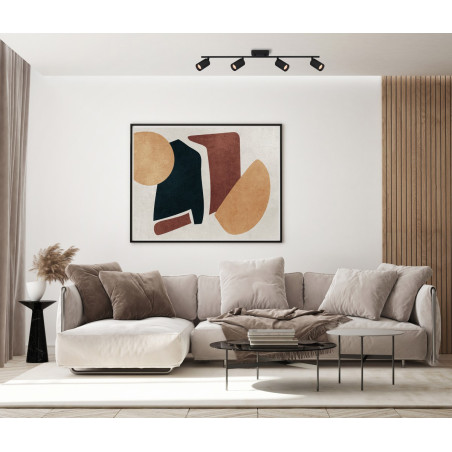 Reflektor poczwórny Tris SPL-46829-4-BK czarny piaskowany Italux