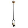 NOWOŚĆ Lampa wisząca Bovino drewniano - czarna 1xGU10 Light Prestige