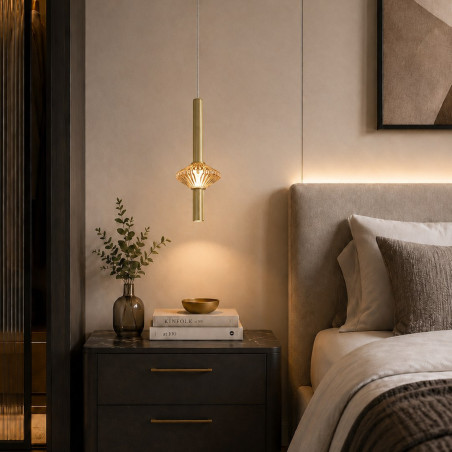 NOWOŚĆ ML2797 Lampa wisząca Padre Gold 7W LED Milagro