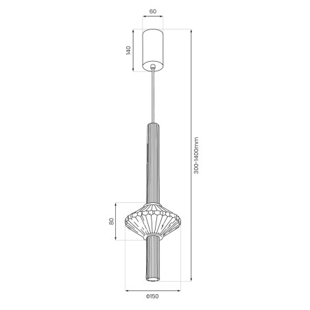 NOWOŚĆ ML2797 Lampa wisząca Padre Gold 7W LED Milagro