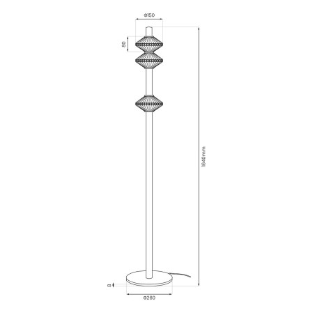 NOWOŚĆ ML2803 Lampa podłogowa Padre Gold 19W LED Milagro
