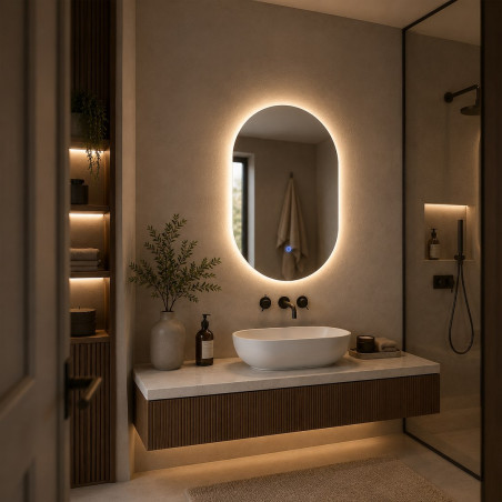 NOWOŚĆ ML2826 Lustro Belissa 500x700mm 16W LED 3000K-4000K-6000K Milagro