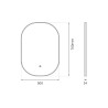 NOWOŚĆ ML2826 Lustro Belissa 500x700mm 16W LED 3000K-4000K-6000K Milagro