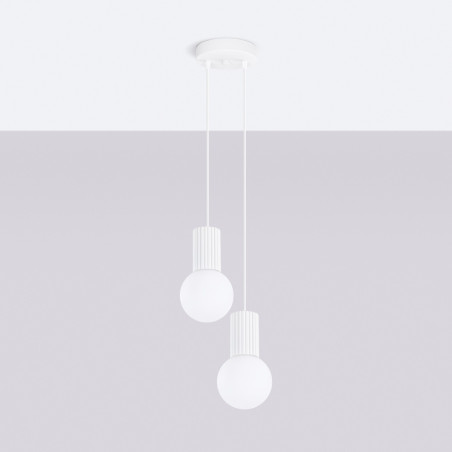 NOWOŚĆ Lampa wisząca HALO 2P białaSL.1971 Sollux