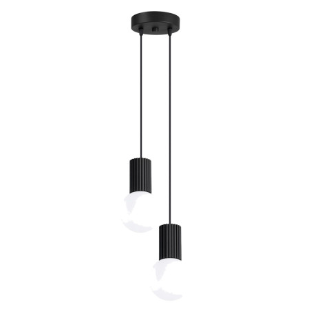 NOWOŚĆ Lampa wisząca HALO 2P czarnaSL.1972 Sollux