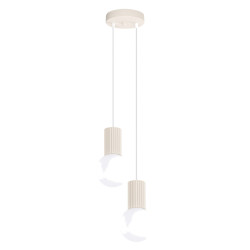NOWOŚĆ Lampa wisząca HALO 2P beżowaSL.1973 Sollux