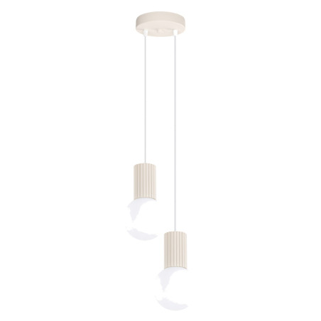 NOWOŚĆ Lampa wisząca HALO 2P beżowaSL.1973 Sollux