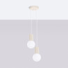 NOWOŚĆ Lampa wisząca HALO 2P beżowaSL.1973 Sollux