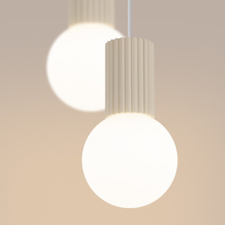 NOWOŚĆ Lampa wisząca HALO 2P beżowaSL.1973 Sollux
