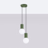 NOWOŚĆ Lampa wisząca HALO 2P zielona oliwkaSL.1974 Sollux
