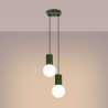 NOWOŚĆ Lampa wisząca HALO 2P zielona oliwkaSL.1974 Sollux