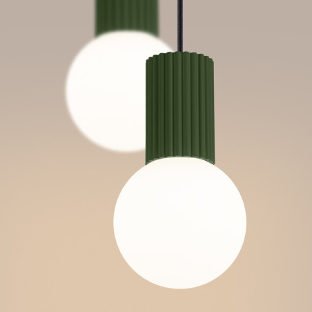 NOWOŚĆ Lampa wisząca HALO 2P zielona oliwkaSL.1974 Sollux