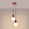 NOWOŚĆ Lampa wisząca HALO 2P ochra czerwonaSL.1975 Sollux