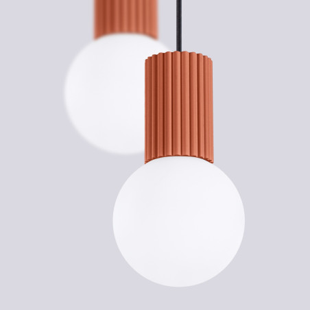 NOWOŚĆ Lampa wisząca HALO 2P ochra czerwonaSL.1975 Sollux