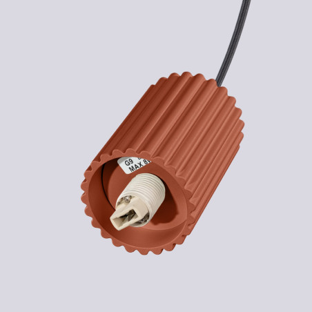 NOWOŚĆ Lampa wisząca HALO 2P ochra czerwonaSL.1975 Sollux