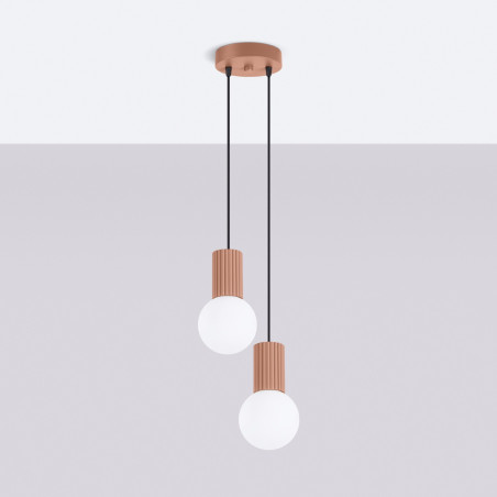 NOWOŚĆ Lampa wisząca HALO 2P moccaSL.1976 Sollux