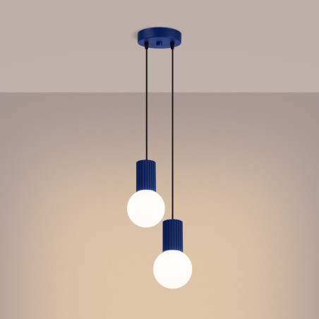NOWOŚĆ Lampa wisząca HALO 2P ultramarynaSL.1977 Sollux
