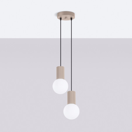 NOWOŚĆ Lampa wisząca HALO 2P taupeSL.1978 Sollux