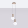 NOWOŚĆ Lampa wisząca HALO 2P taupeSL.1978 Sollux