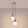 NOWOŚĆ Lampa wisząca HALO 2P taupeSL.1978 Sollux