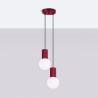 NOWOŚĆ Lampa wisząca HALO 2P burgundSL.1979 Sollux