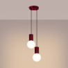NOWOŚĆ Lampa wisząca HALO 2P burgundSL.1979 Sollux