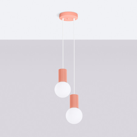 NOWOŚĆ Lampa wisząca HALO 2P brzoskwiniowaSL.1980 Sollux